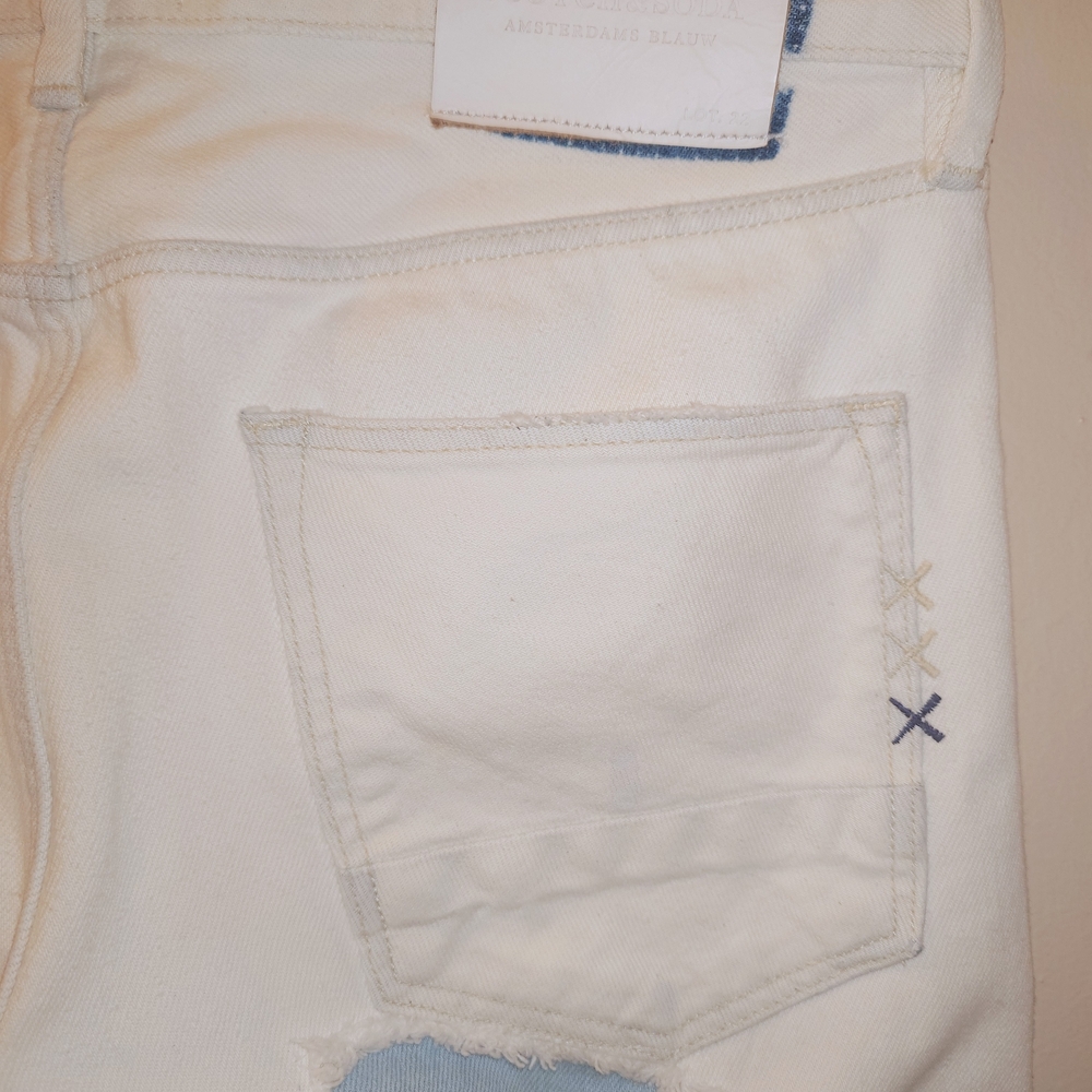Scotch & Soda LOT.22 White Glaze XXX Blauw Distressed White Ralston Rare 29/32
